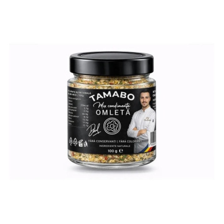 Mix condimente omletă TAMABO 100g, sare de Himalaya, usturoi, multicolor