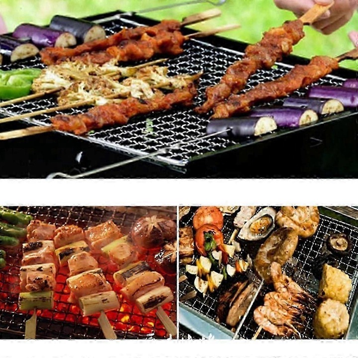 Ustensile gratar, plasa din otel inoxidabil 304, reutilizabila, 28x18cm, usor de curatat, portabila