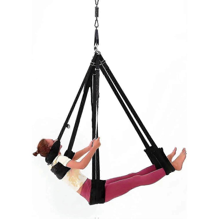 Leagan suspendat pentru dormitor, rotire 360°, material nylon, pentru cupluri