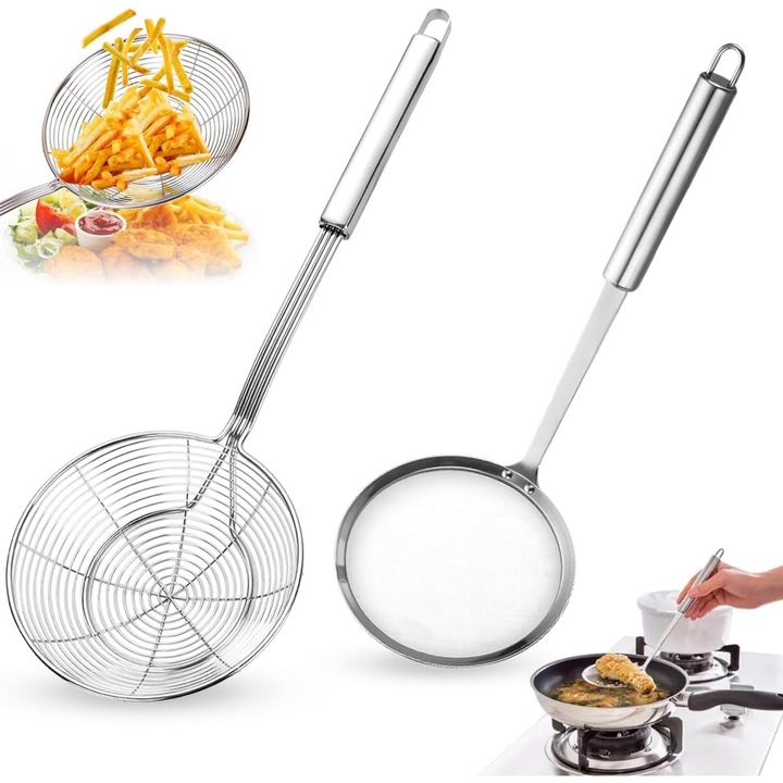 Bedee rozsdamentes acél polonice készlet, 14cm, ergonomikus kialakítás, csúszásmentes fogantyúk