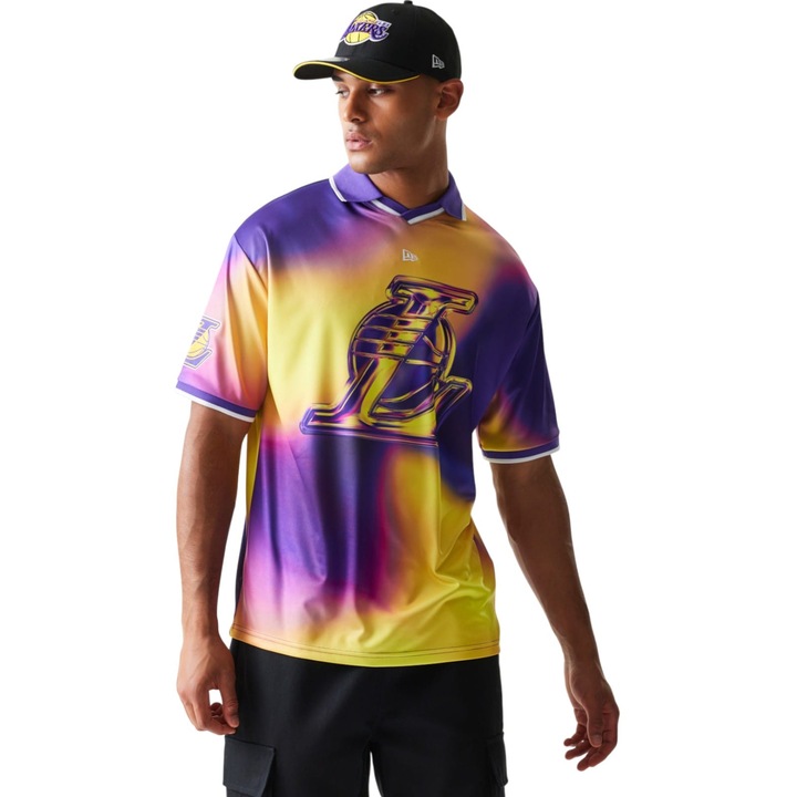 Tricou New Era NBA AOP LA Lakers 55935, Violet, 2XL