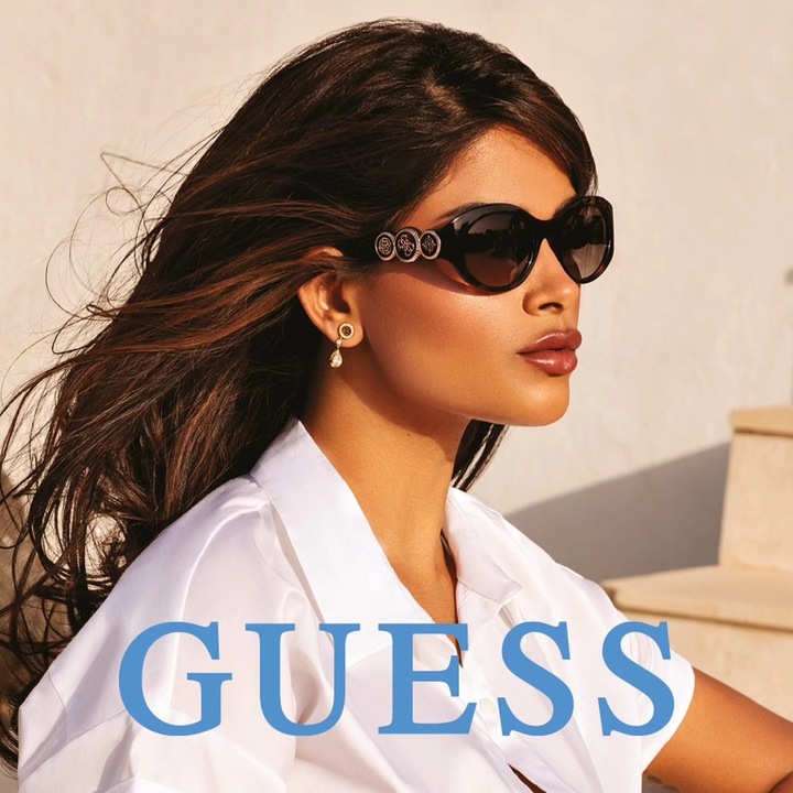 Ochelari de Soare Dama Guess GU00198-H, rama Ovala Neagra, Lentile Smoke Gradient UV400