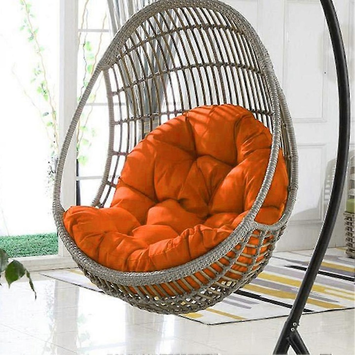 Párnák hintaszékhez, 120x80cm, narancssárga, ülőpárnával együtt
