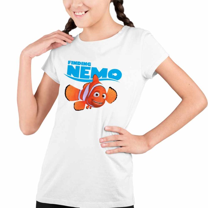 Tricou Copii Fete Finding Nemo Marlin Tata Pestisor Desene Animate, Fehér