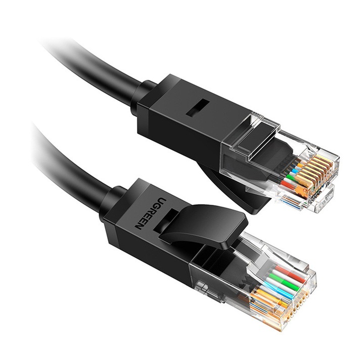 Мрежов кабел Ugreen NW102, Cat.6, 1Gbps, 250MHz, 50м, Черен