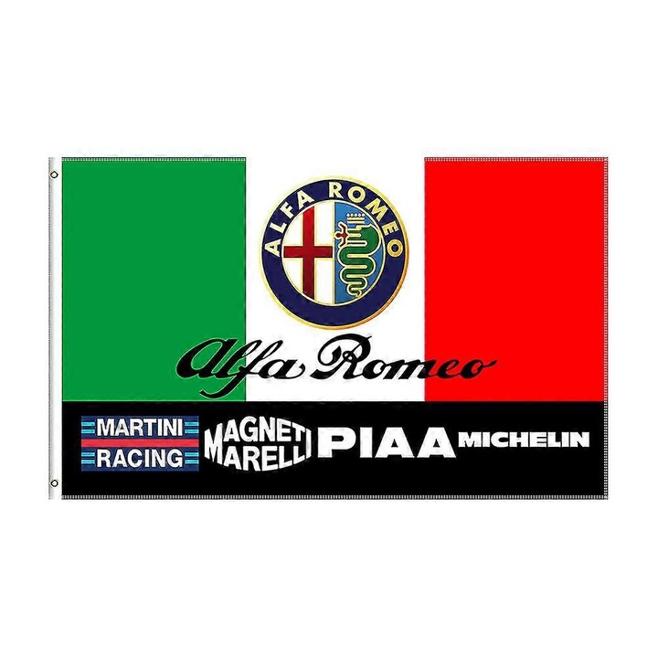 Steag decorativ pentru masina, 3x5 ft, poliester, model Alfa, 150x240cm