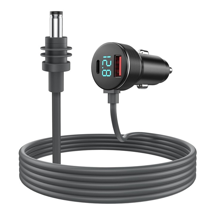 Starlink Mini DC autós tápkábel, 3 az 1-ben, vízálló, 3m, fekete