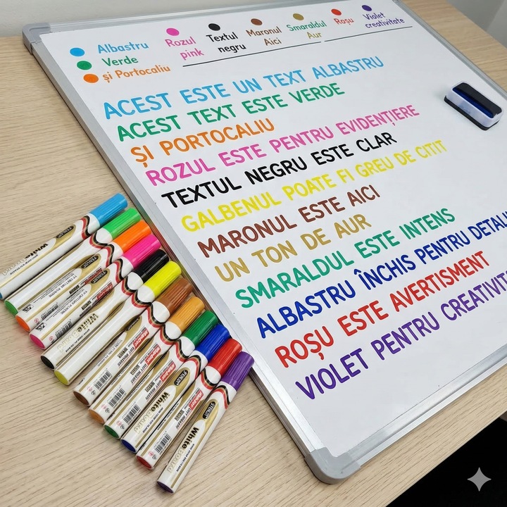 Set 12 Markere pentru Tabla, Vision XXI, Varf 2mm, Multicolor
