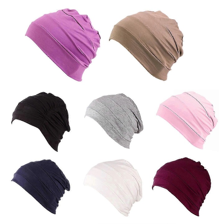 Caciula pentru femei, turban, set, negru, 56-58cm