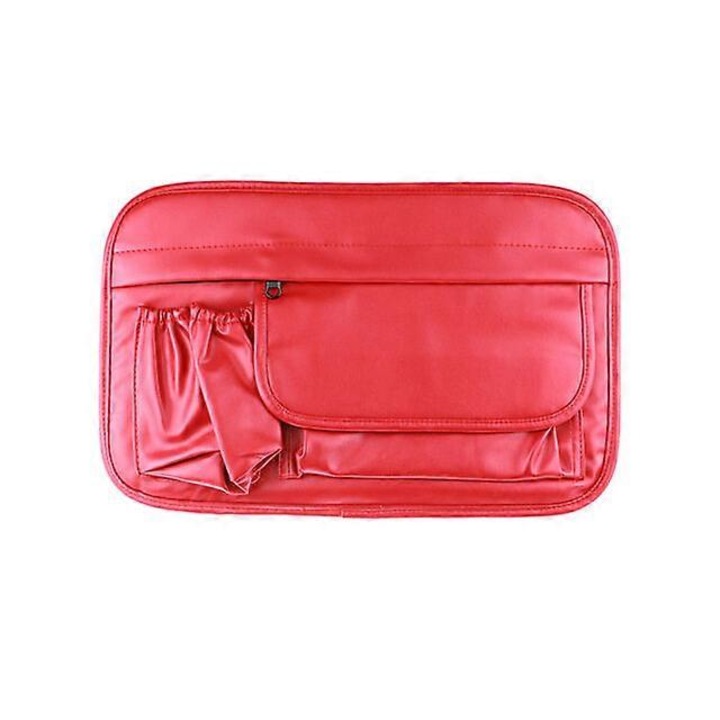 Geanta de depozitare impermeabila pentru scooter Vespa, design cu multiple compartimente, rosie, set de 1 buc.