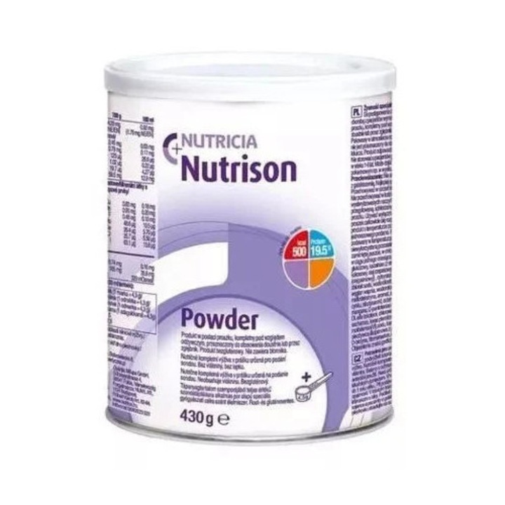 Nutricia Nutrison Pulbere 430g, aliment complet, fara gluten, pentru dieta malabsorbtiei