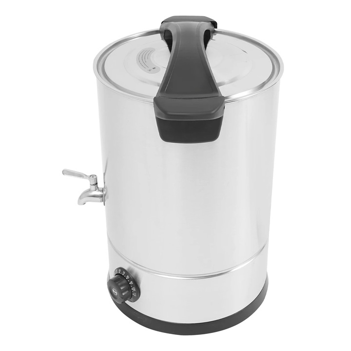 Topitor de ceara electric, Oala de topit 12 L, 1800 W, Otel inox SUS 304, Stecher UE, 220–240 V 50 Hz, Pentru realizarea lumanarilor, Argintiu