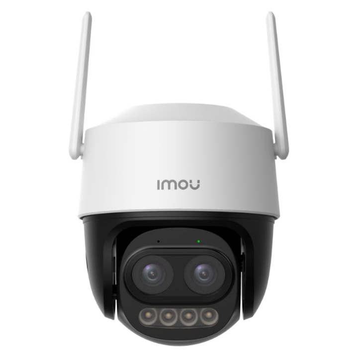 Camera de supraveghere WiFi 6 IP Speed Dome cu iluminare duala, Full Color, 5 MP, 2.8, 12 mm, detectie om/vehicul, slot card, sirena, microfon si difuzor, spotlight, vizualizare de pe telefon, auto tracking