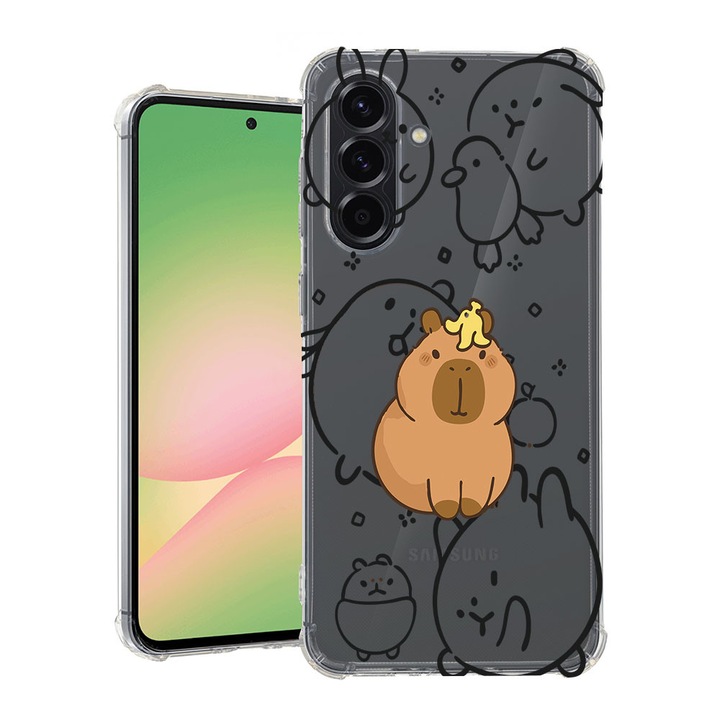 BestCase® Husa Anti Shock Compatibila cu Samsung Galaxy A55, Cartoon Kawaii Capybara, 1745010 AS 2020