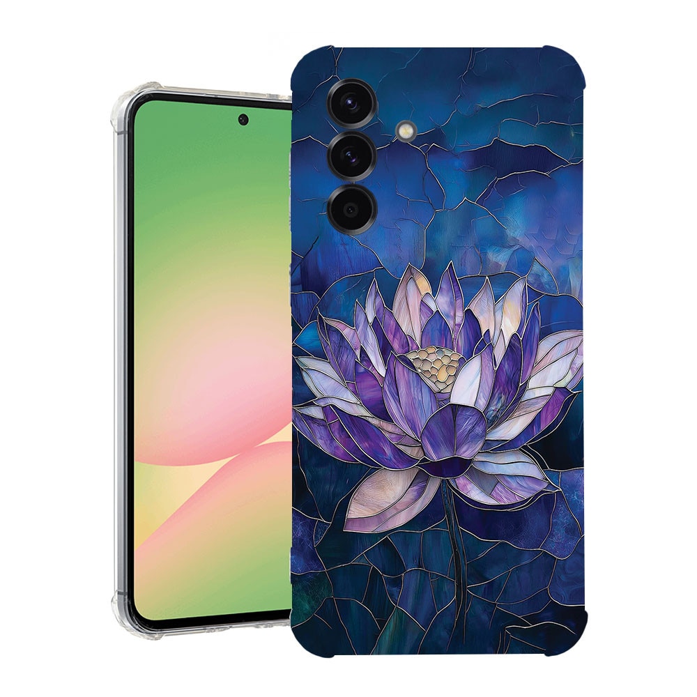 Intelli® Husa Anti Shock Compatibila cu Samsung Galaxy A27 5G, Floral - Stained Glass Lotus, Protectie Camera, Rezistenta la uzura, 3156789 AS 2071
