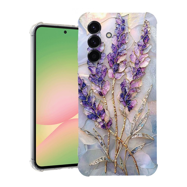 BestCase® Husa Anti Shock Compatibila cu Samsung Galaxy A34 5G, Floral - Golden Hydrangea, 1673010 AS 2080