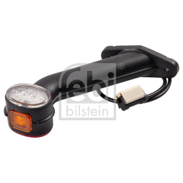 Lampa Gabarit Dreapta Alb/Portocaliu/Rosu Led, Latime 173mm Suprafata Lungime Cablu 500mm Pe Brat Lung 12/24v (conector: