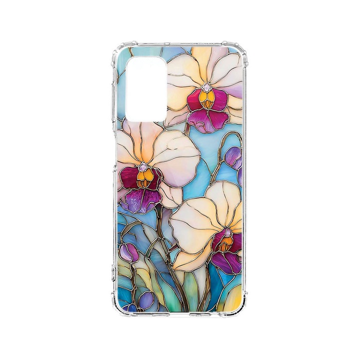 BestCase® Husa Anti Shock Compatibila cu Samsung Galaxy S20 FE, Floral - Stained Glass Orchid, 754423 AS 2061