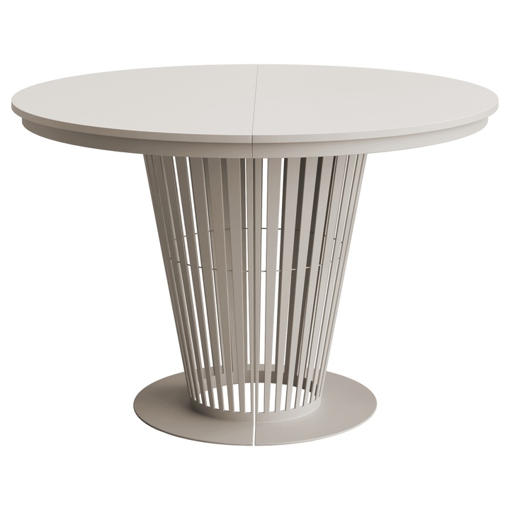 Masa rotunda extensibila Nilgau 120, MIRJAN 24, casmir, 120/196x76 cm