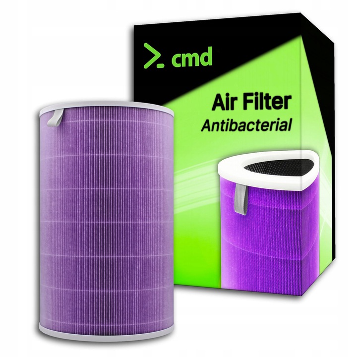 Filtru de aer CMD pentru Xiaomi Smart Air Purifier 4 PRO, HEPA + Carbon activ, antibacterian, 357x226mm, violet