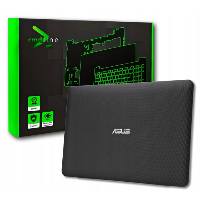 Asus X555LJ X555S laptop zsanérfedél, fekete