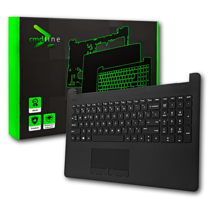 Palmrest si tastatura set pentru HP 250 255 (G6), QWERTY, negru