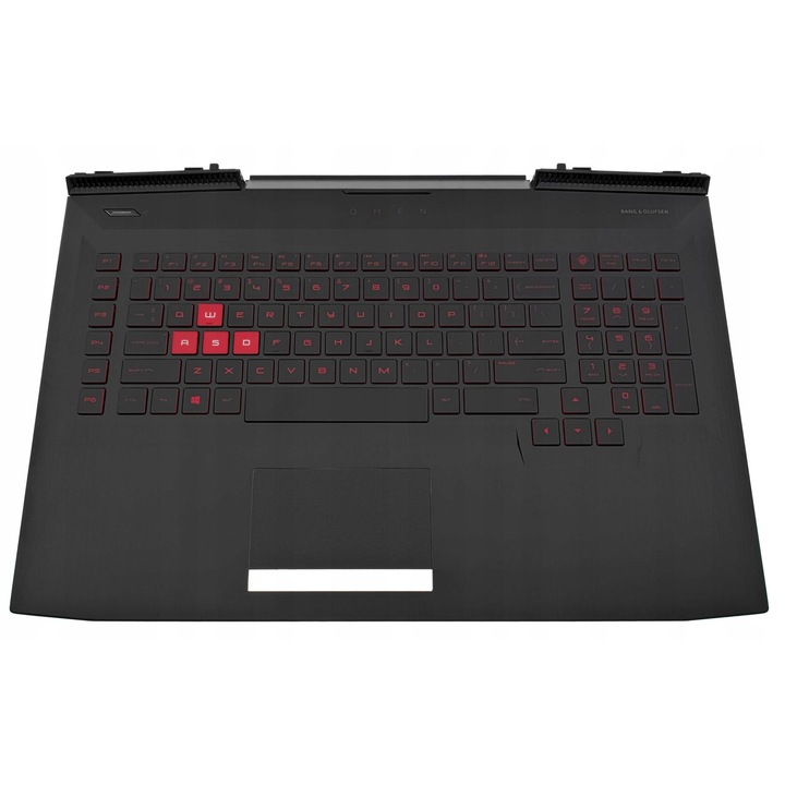 Tenyértámasz és billentyűzet szett HP Omen 17-AN TPN-Q195-höz, piros világítás, fekete