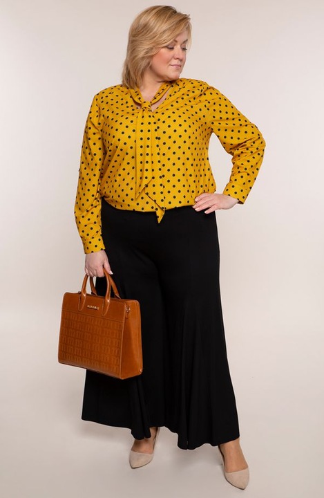 Pantaloni culotte negri tricotati