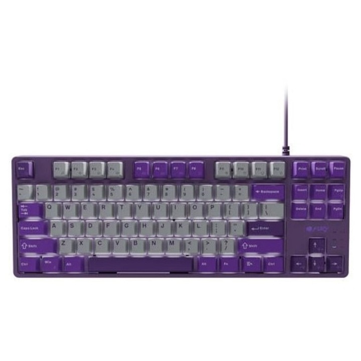 Tastatură mecanică Fury Kanabo K2, iluminare albă, 25 moduri, mov, TKL