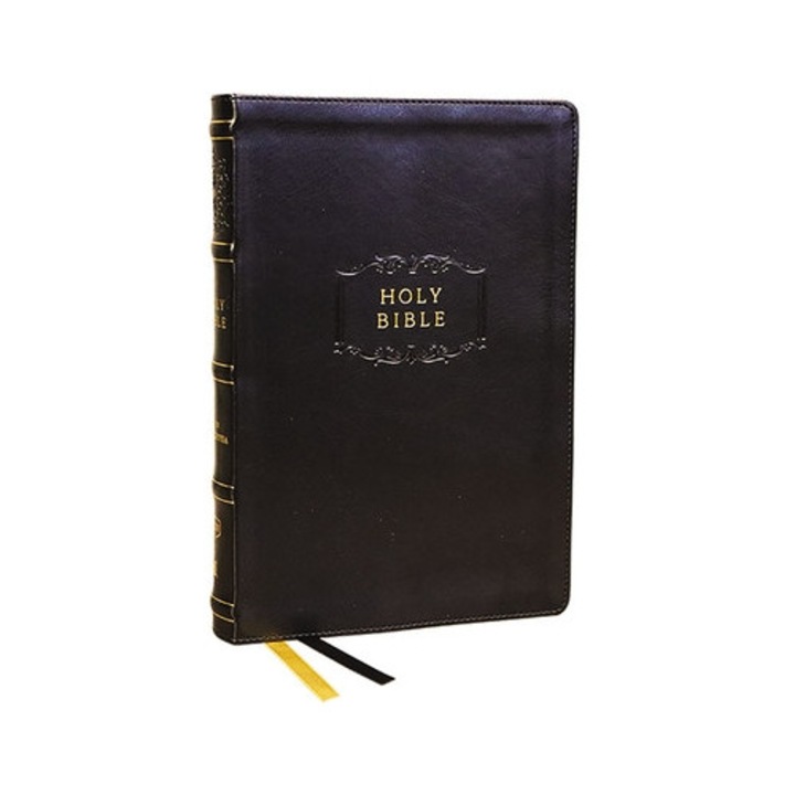 Kjv, Center-column Reference Bible With Apocrypha, Leathersoft, Black, 73, 000 Cross-references, Red Letter, Thumb Indexed, Comfort Print: King James V - Thomas Nelson