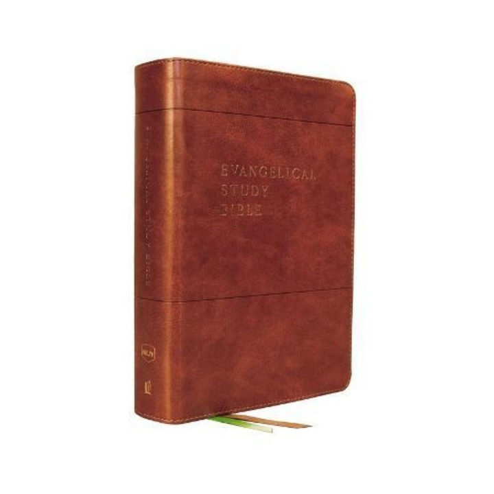 Nkjv, Evangelical Study Bible, Leathersoft, Brown, Red Letter, Comfort Print: Christ-centered. Faith-building. Mission-focused. - Thomas Nelson