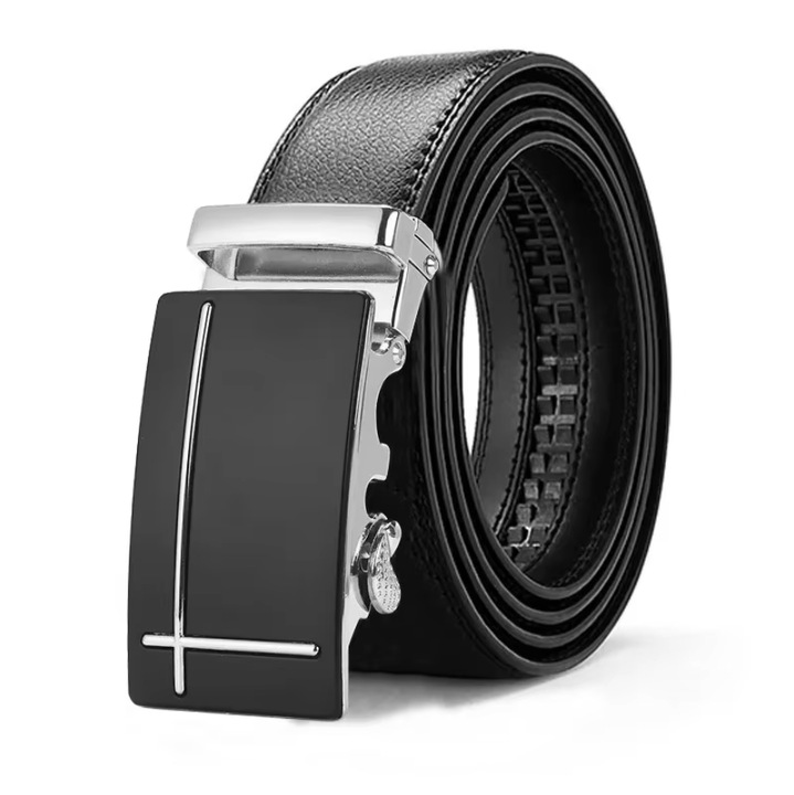 Férfi öv, IPSTYLE, állítható, fekete, 120cm, 35mm széles