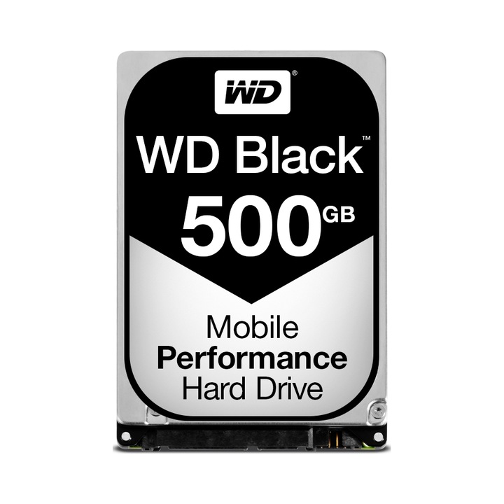 Hard Disk 500GB, Western Digital, Black, 7200RPM, SATA III, 2.5''
