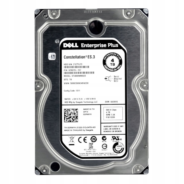 Hard Disk 4TB 7200RPM 128MB SAS-2 3.5" DELL ST4000NM0023