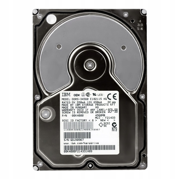 Merevlemez 3.5'' IBM UltraStar 9ES 4.5GB 7200RPM SCSI