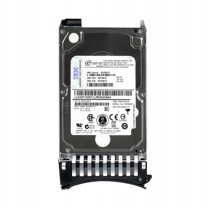 Hard Disk 600GB 10K 64MB SAS-2 2.5'' AL13SEB600