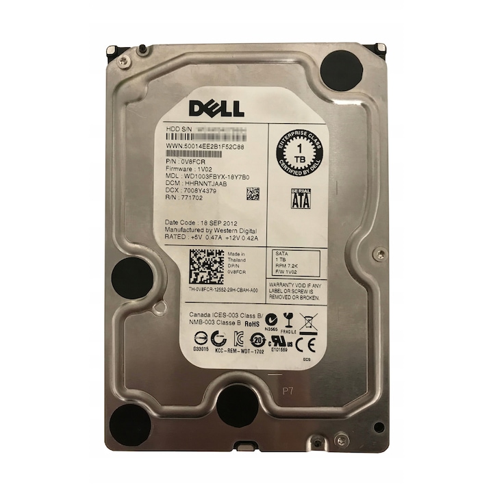 Merevlemez 1TB 7200RPM SATA II 3.5'' DELL WD1003FBYX