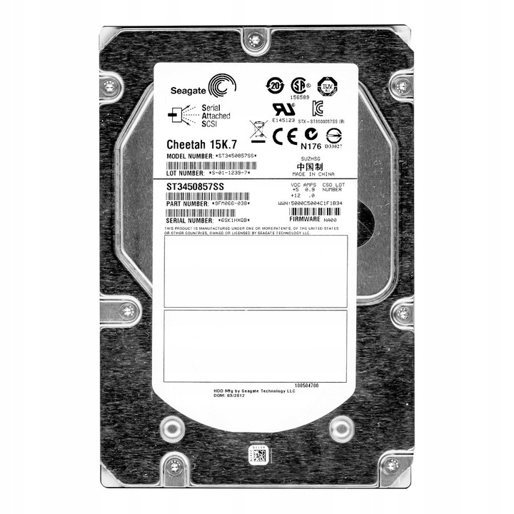 Hard Disk 3.5'' Seagate Cheetah 15K.7 450GB 15K 16MB SAS-2