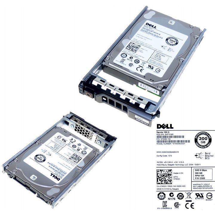 Hard Disk 2.5'' Dell 300GB 10K 16MB SAS-2 ST9300605SS