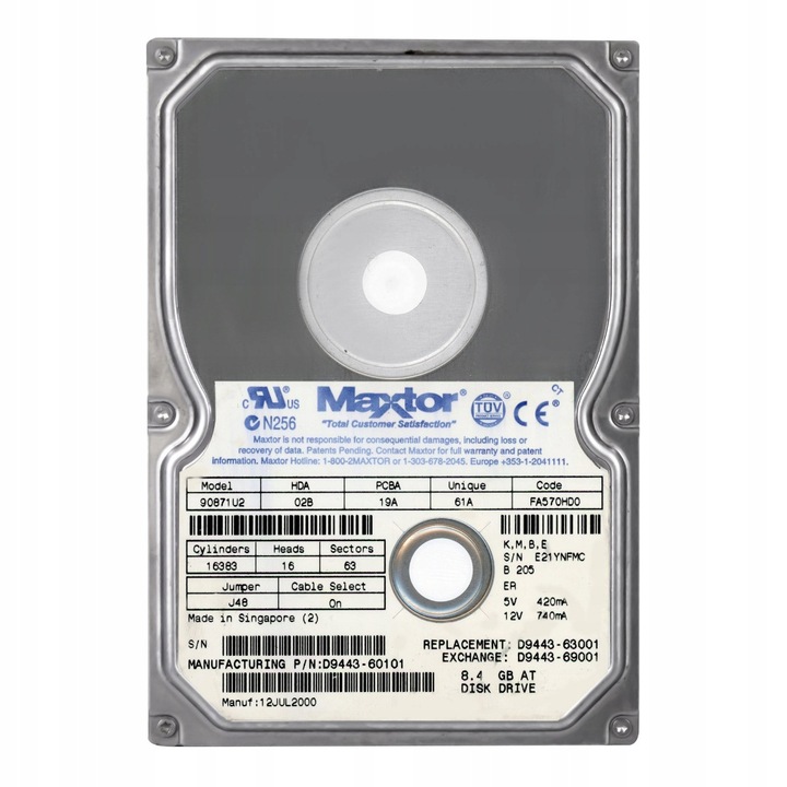 Hard Disk 3.5'' 8.4GB 5400RPM ATA