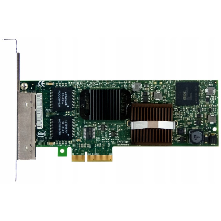 Placa de retea, Dell, 4 porturi RJ45, 1Gbps, PCIe x4