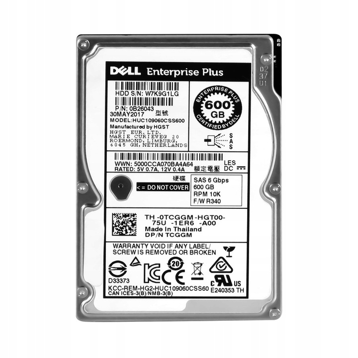 Hard Disk 600GB 10K 64MB SAS-2 2.5"