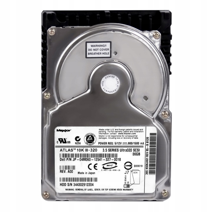 Hard Disk 3.5'' Dell 36GB 10K 8MB SCSI U320