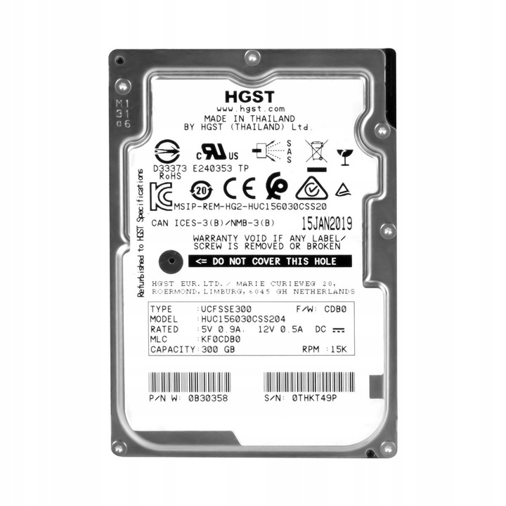 Hard Disk 2.5'' HGST UltraStar C15K600 300GB 15000RPM 128MB SAS-3