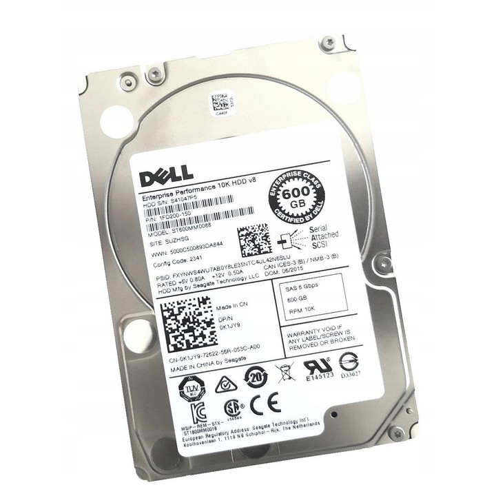 Merevlemez 600GB 10K 128MB SAS-2 2.5" DELL ST600MM0088