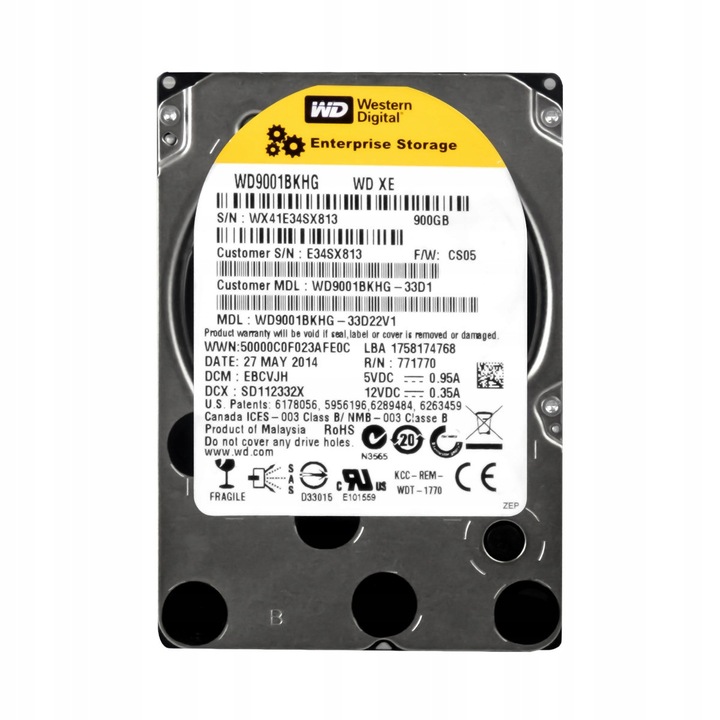 Merevlemez 2.5'' Western Digital XE 900GB 10K 32MB SAS-2