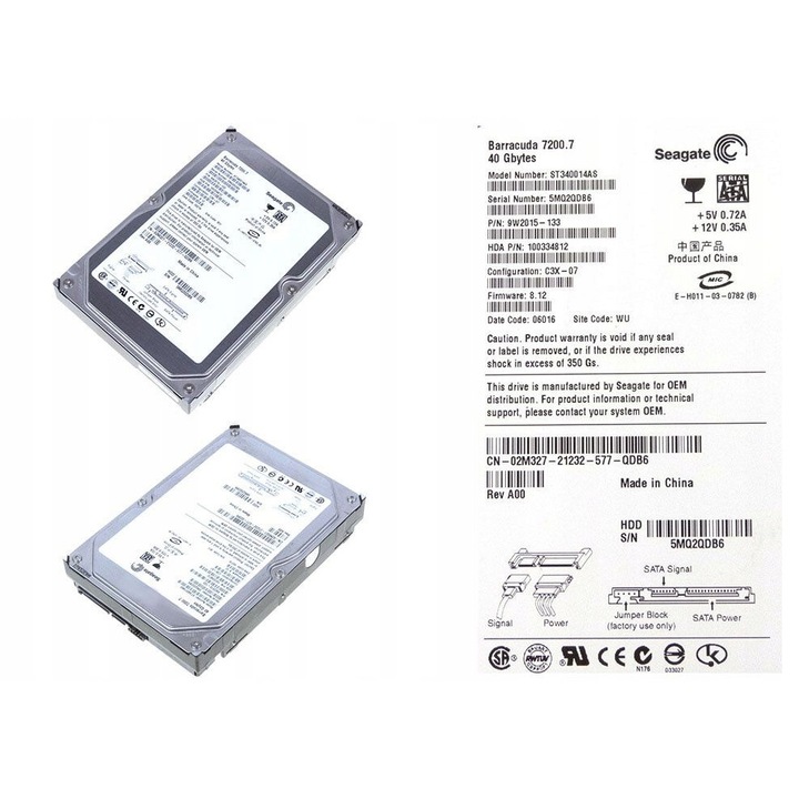 Hard Disk 3.5'' DELL 40GB SATA 7200RPM 2MB