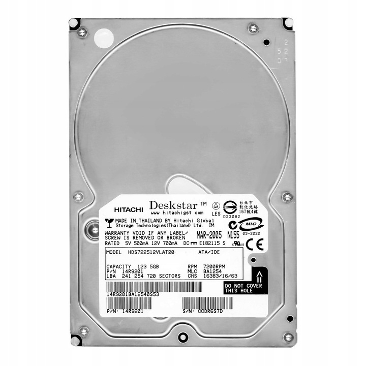 Hard Disk 3.5'' Hitachi 120GB 7200RPM 2MB ATA