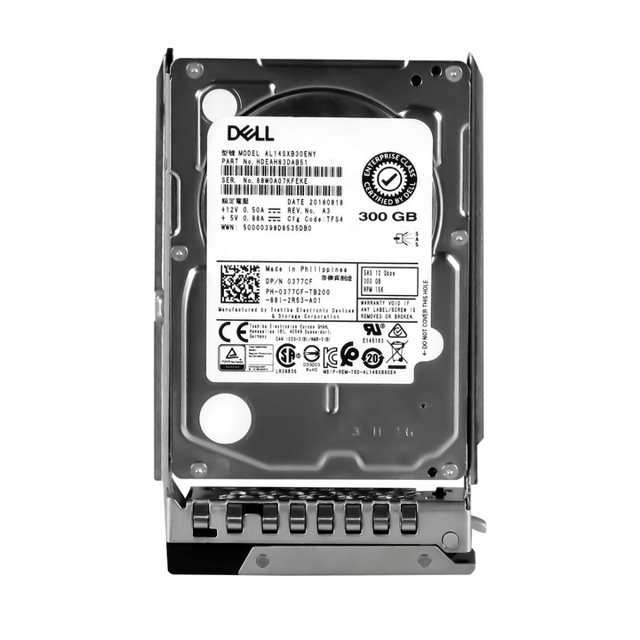Hard Disk 300GB, Dell, 15K RPM, 128MB Cache, SAS-3, 2.5''