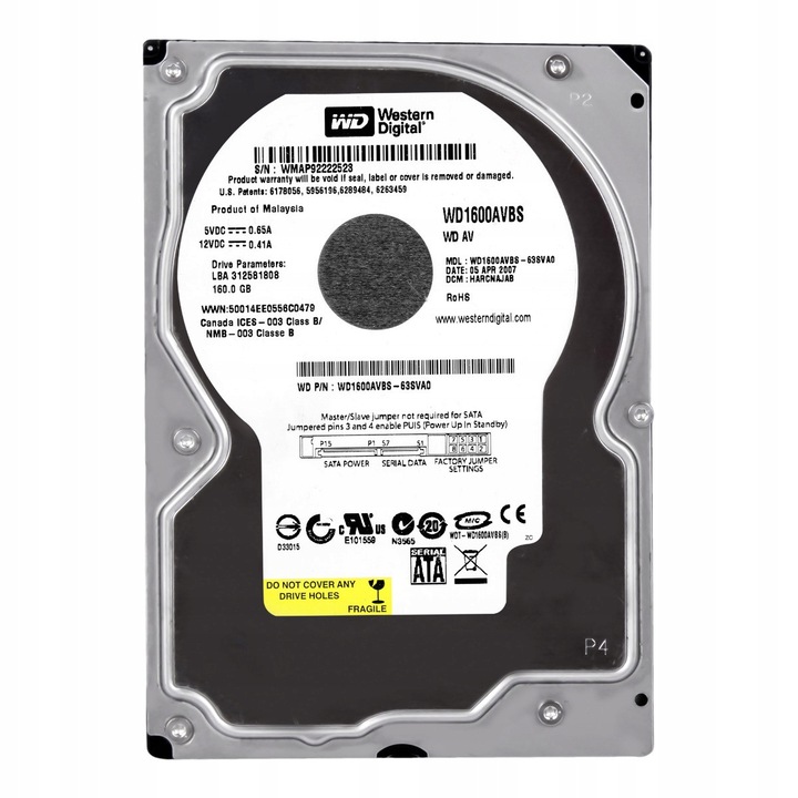 Hard Disk 3.5'' Western Digital 160GB 7200RPM SATA II 2MB